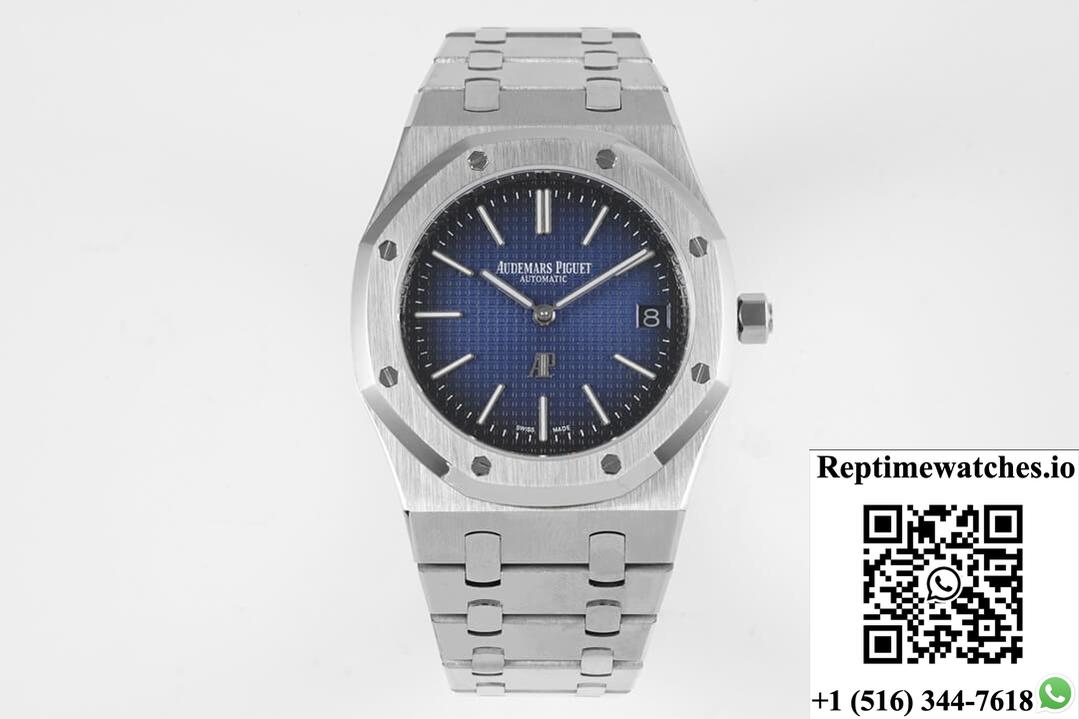 Audemars Piguet Royal Oak 15202Ip.Oo.1240Ip.01 Kz Factory Smoky Blue Dial-Rep Time Watches