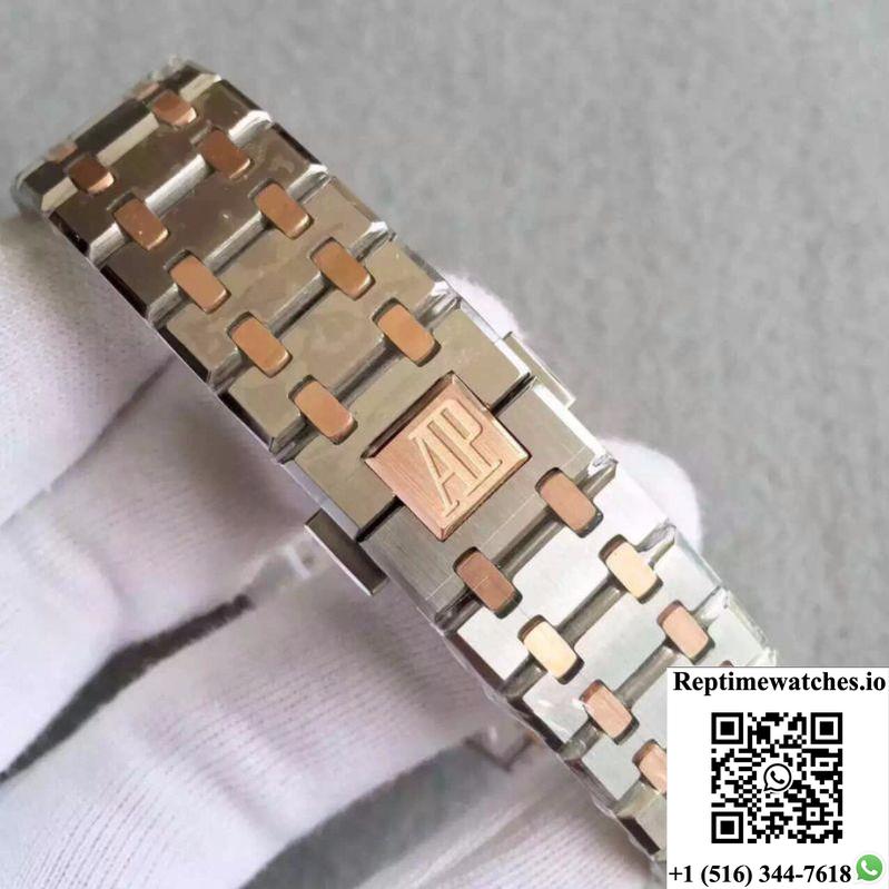 Audemars Piguet Royal Oak 15400 Jf Factory Rose Gold Black Dial-Rep Time Watches