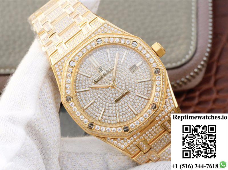 Audemars Piguet Royal Oak 15400.Or01 Diamonds Dial-Rep Time Watches