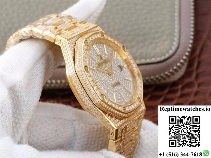 Audemars Piguet Royal Oak 15400.Or01 Diamonds Dial-Rep Time Watches