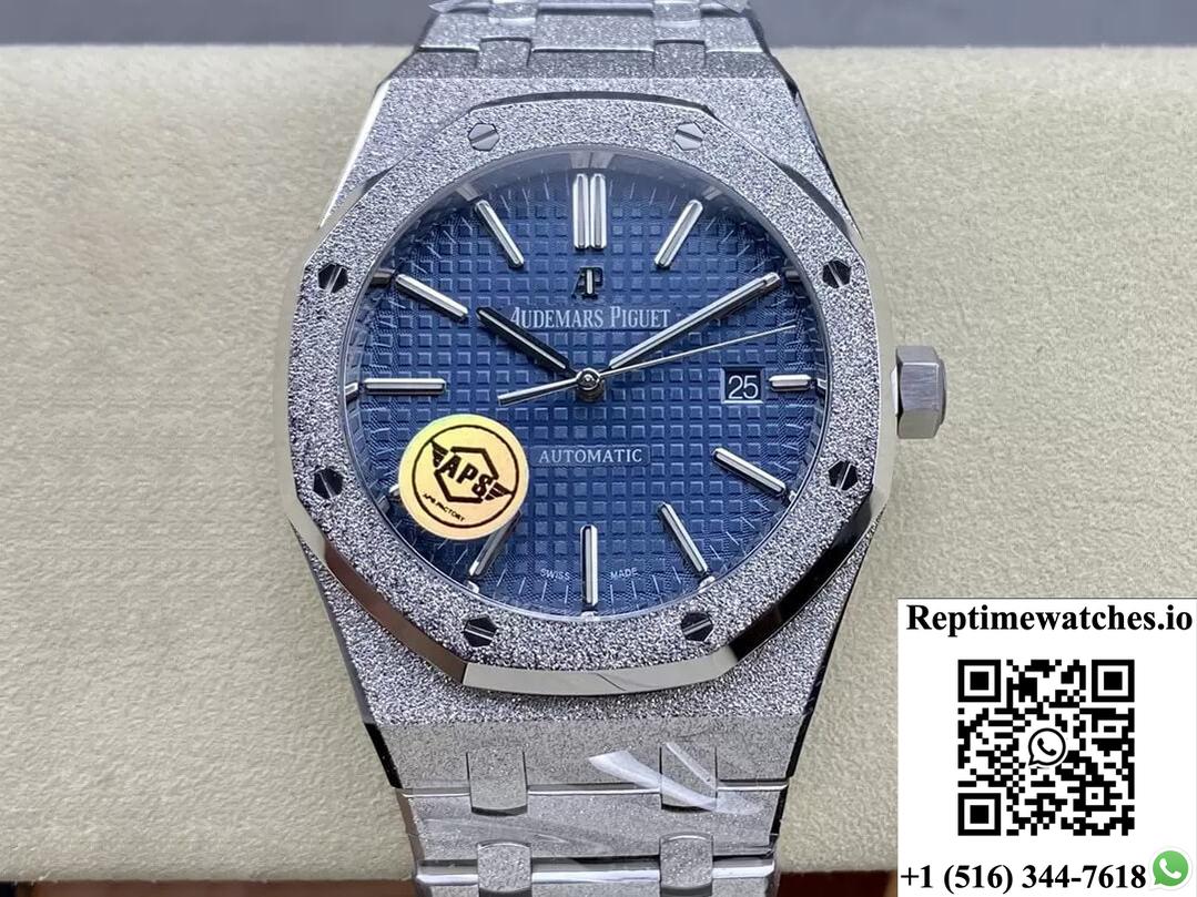 Audemars Piguet Royal Oak 15410Bc.Gg.1224Bc.01 Aps Factory Blue Dial-Rep Time Watches