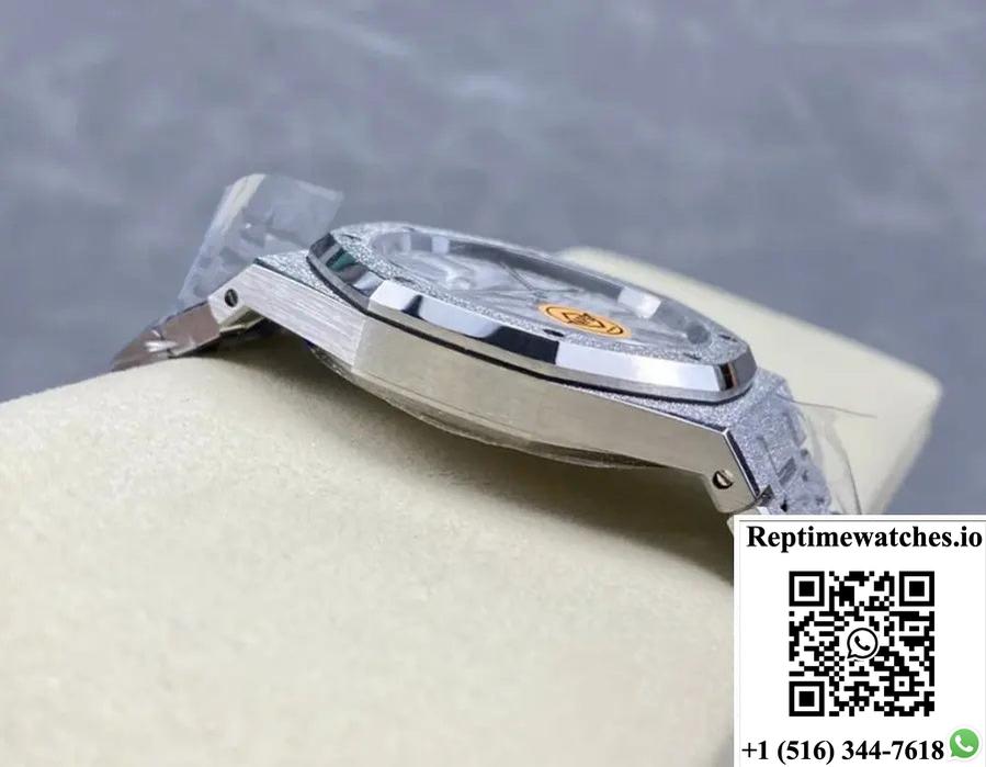 Audemars Piguet Royal Oak 15454Bc.Gg.1259Bc.01 Aps Factory Silvery White Dial-Rep Time Watches