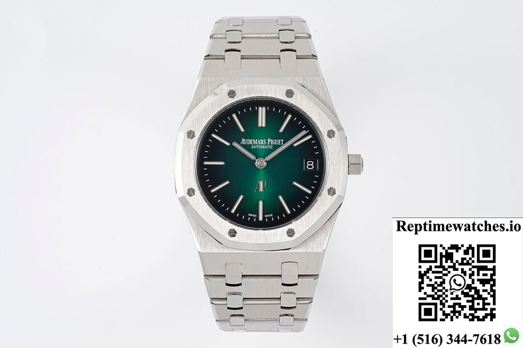 Audemars Piguet Royal Oak 16202Pt.Oo.1240Pt.01 Zf Factory Green Dial-Rep Time Watches
