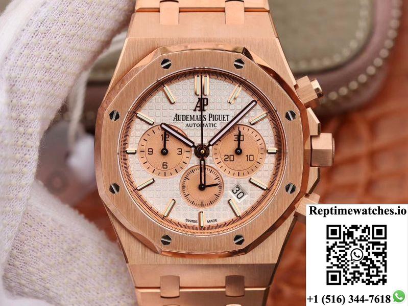 Audemars Piguet Royal Oak Chronograph 26315Or.Oo.1256Or.01 Om Factory White Dial-Rep Time Watches