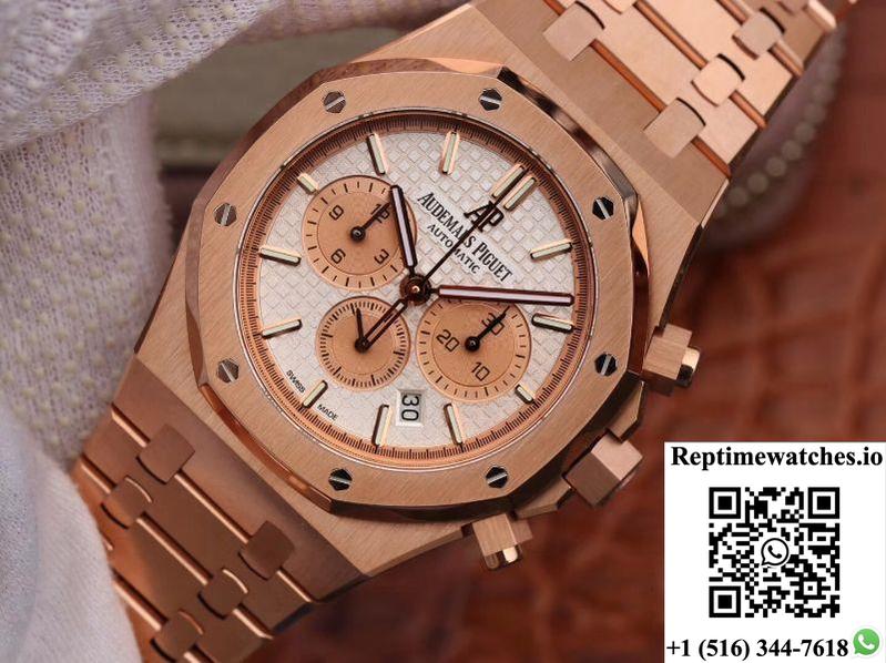 Audemars Piguet Royal Oak Chronograph 26315Or.Oo.1256Or.01 Om Factory White Dial-Rep Time Watches
