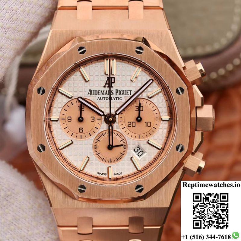 Audemars Piguet Royal Oak Chronograph 26315Or.Oo.1256Or.01 Om Factory White Dial-Rep Time Watches