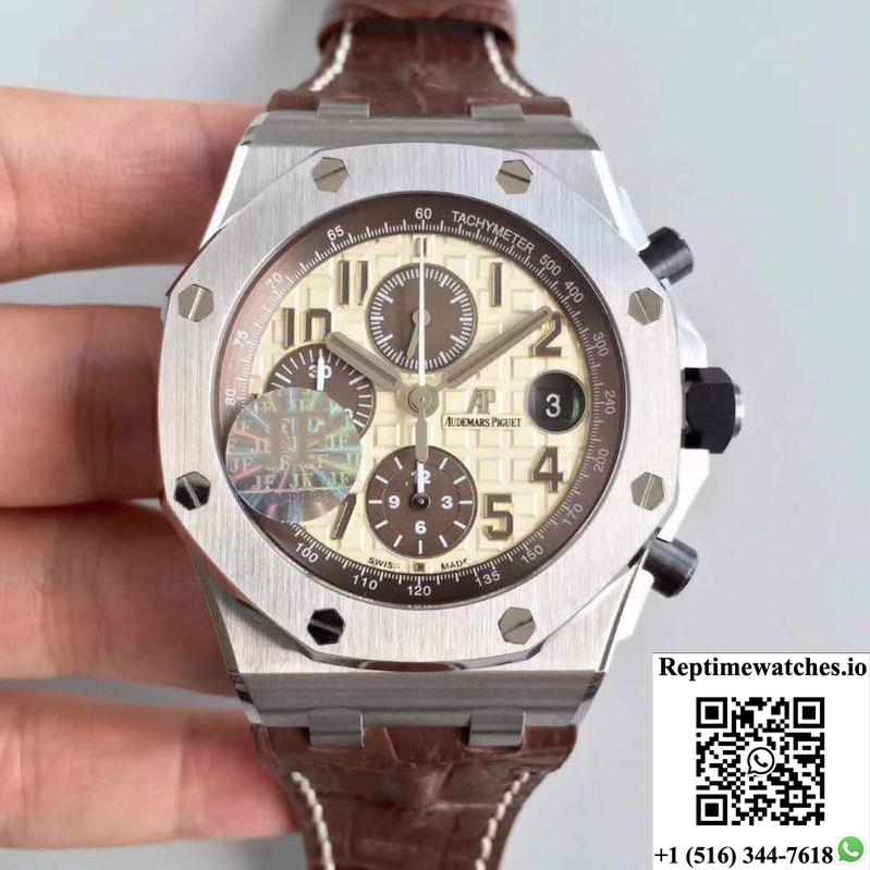 Audemars Piguet Royal Oak Offshore 26470St.Oo.A801Cr.01 Jf Factory V2 Beige Dial-Rep Time Watches