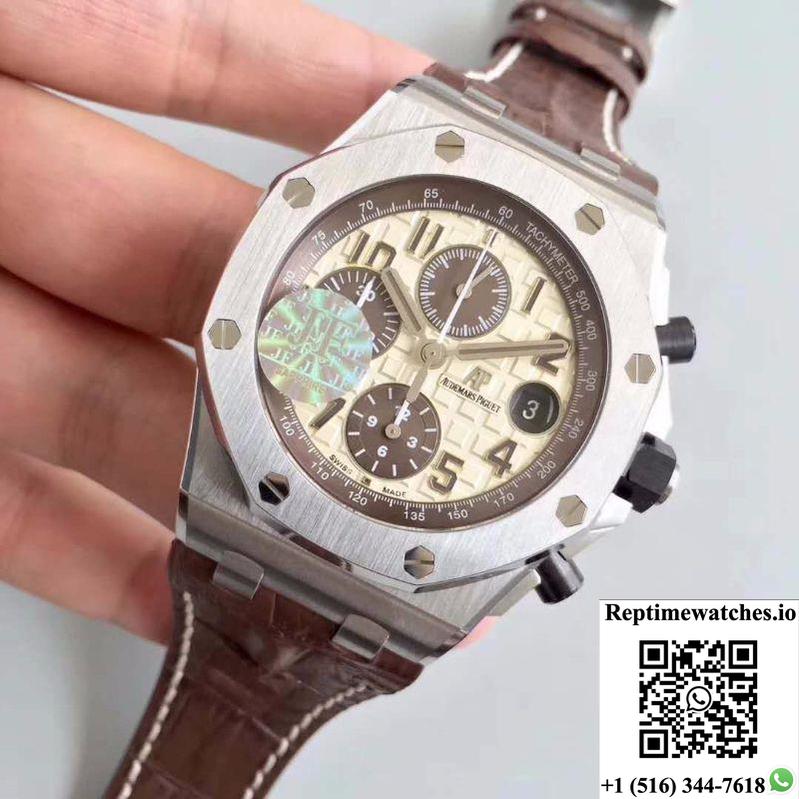 Audemars Piguet Royal Oak Offshore 26470St.Oo.A801Cr.01 Jf Factory V2 Beige Dial-Rep Time Watches