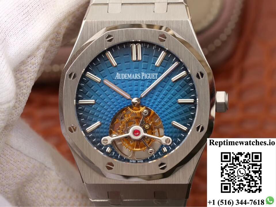 Audemars Piguet Royal Oak Tourbillon 26522Ti.Oo.1220Ti.01 Jf Factory Smoky Blue Dial-Rep Time Watches