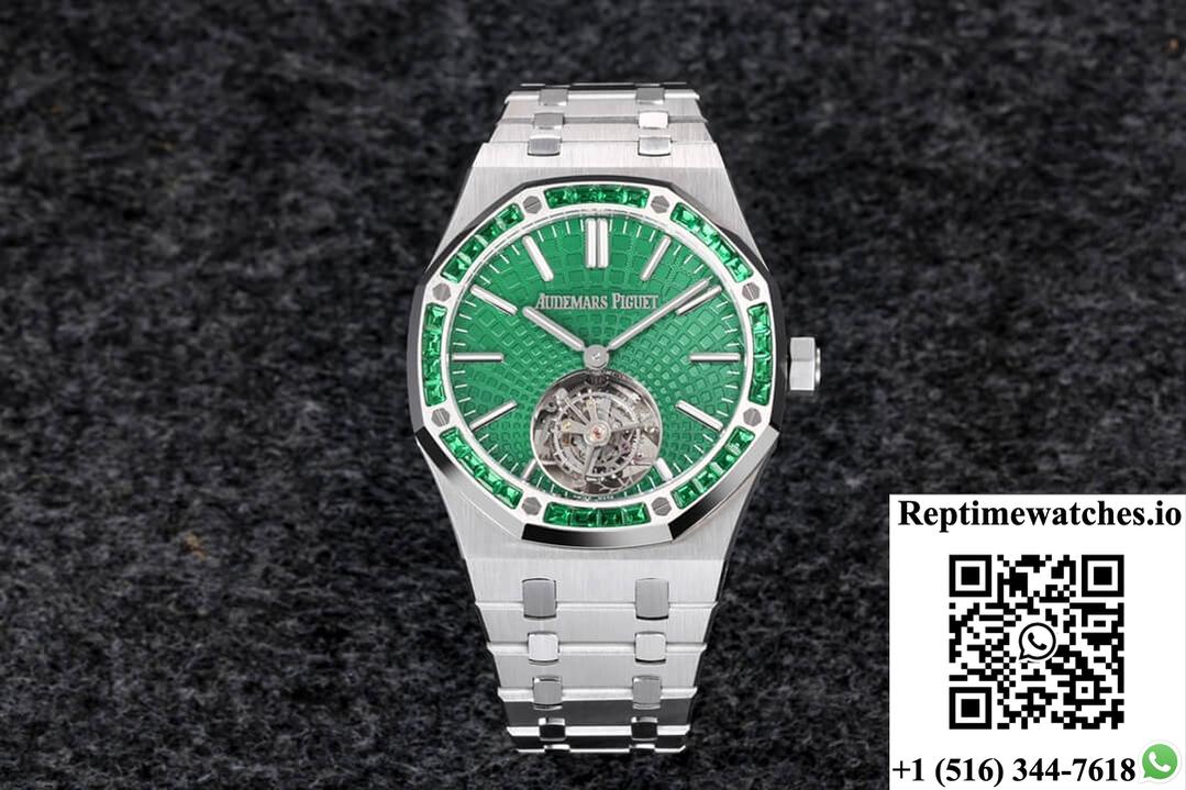Audemars Piguet Royal Oak Tourbillon 26532Ic.Ee.1220Ti.01 R8 Factory Green Dial-Rep Time Watches