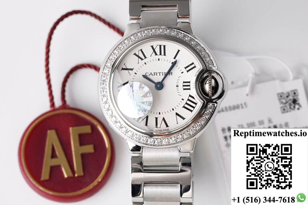 Ballon Bleu De Cartier 28Mm W4Bb0015 Af Factory Diamond-Set Bezel-Rep Time Watches