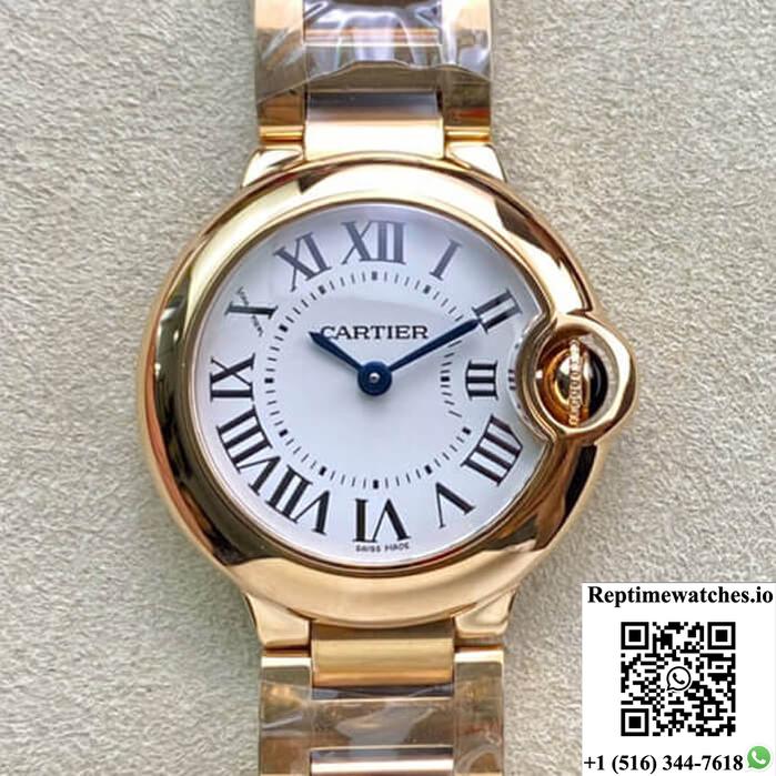 Ballon Bleu De Cartier 28Mm Wgbb0007 V6 Factory Rose Gold-Rep Time Watches