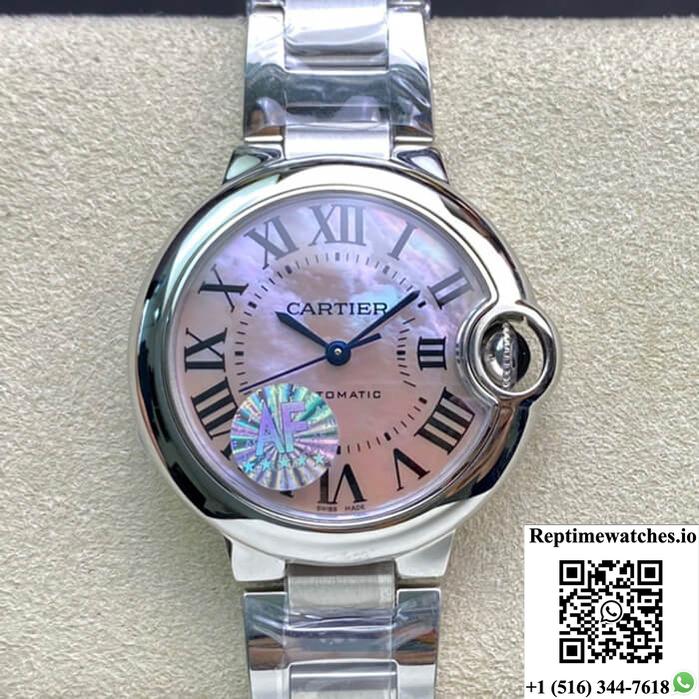 Ballon Bleu De Cartier 33Mm Af Factory Pink Dial-Rep Time Watches