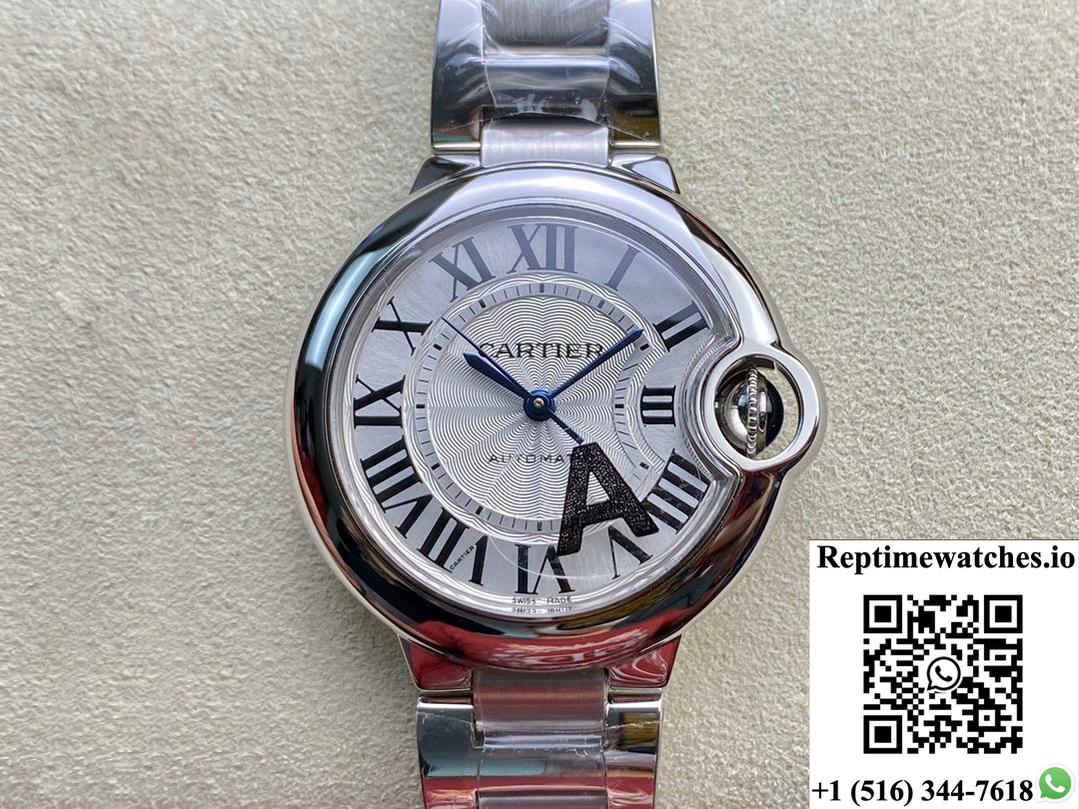 Ballon Bleu De Cartier 33Mm W6920071 V6 Factory White Dial-Rep Time Watches