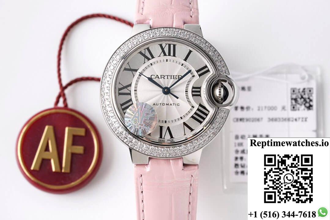 Ballon Bleu De Cartier 33Mm We902067 Af Factory Diamond-Set Bezel-Rep Time Watches