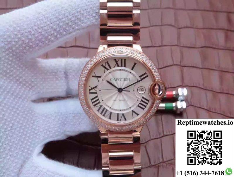 Ballon Bleu De Cartier 42Mm V6 Factory White Dial-Rep Time Watches