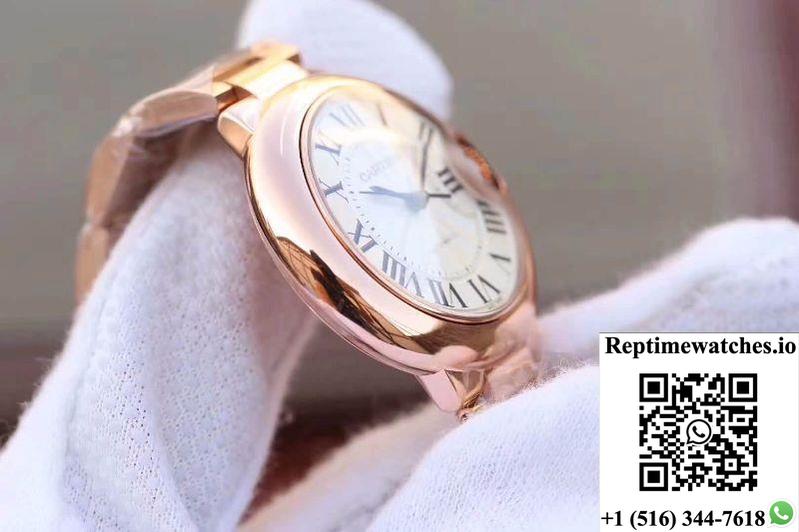 Ballon Bleu De Cartier Ladies 33Mm W6920068 V9 Factory White Textured Dial-Rep Time Watches