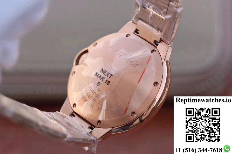 Ballon Bleu De Cartier Ladies 33Mm W6920068 V9 Factory White Textured Dial-Rep Time Watches