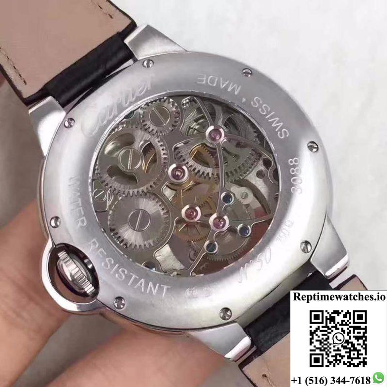 Ballon Bleu De Cartier Tourbillon Silver Dial-Rep Time Watches