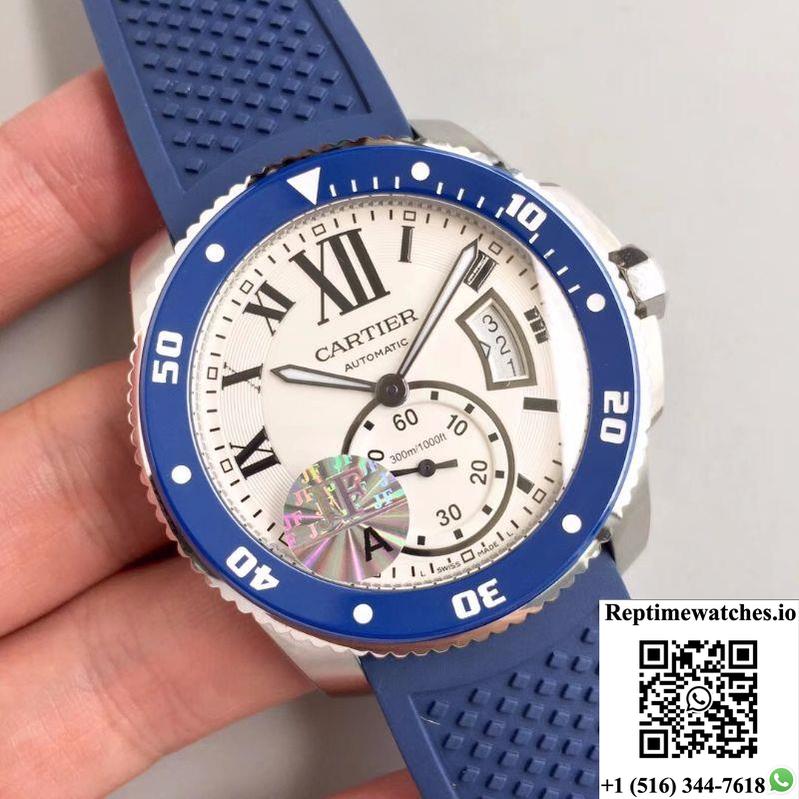 Calibre De Cartier Diver 42Mm Wsca0011 Jf Factory White Dial-Rep Time Watches