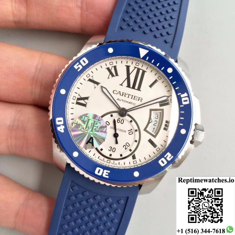 Calibre De Cartier Diver 42Mm Wsca0011 Jf Factory White Dial-Rep Time Watches
