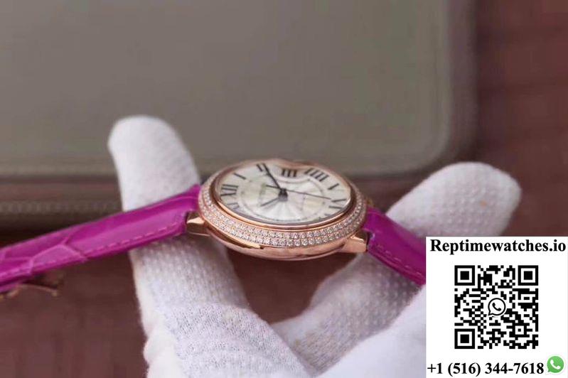 Cartier Ballon Bleu 36Mm Rose Gold V9 Factory Silver Dial-Rep Time Watches