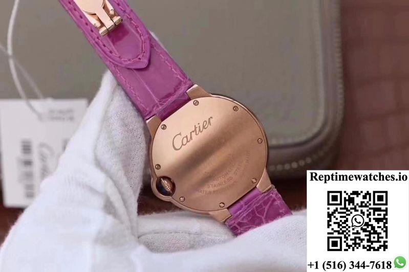 Cartier Ballon Bleu 36Mm Rose Gold V9 Factory Silver Dial-Rep Time Watches