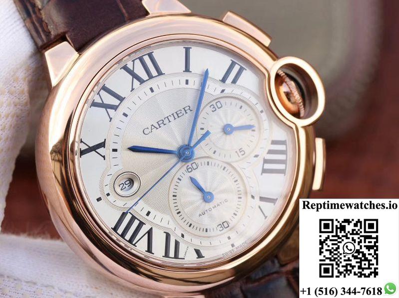 Cartier Ballon Bleu Chronograph W6920074 Zf Factory Silver Dial-Rep Time Watches