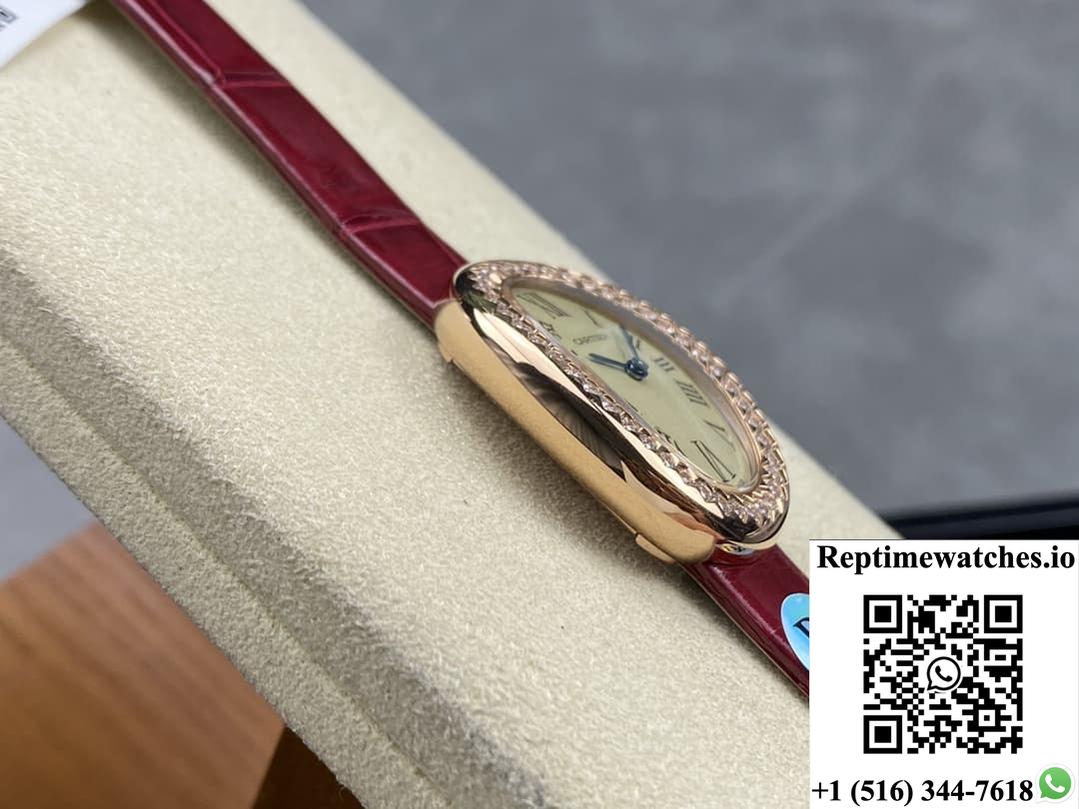Cartier Bathtub Series Wjba0031 Dr Factory Red Strap-Rep Time Watches
