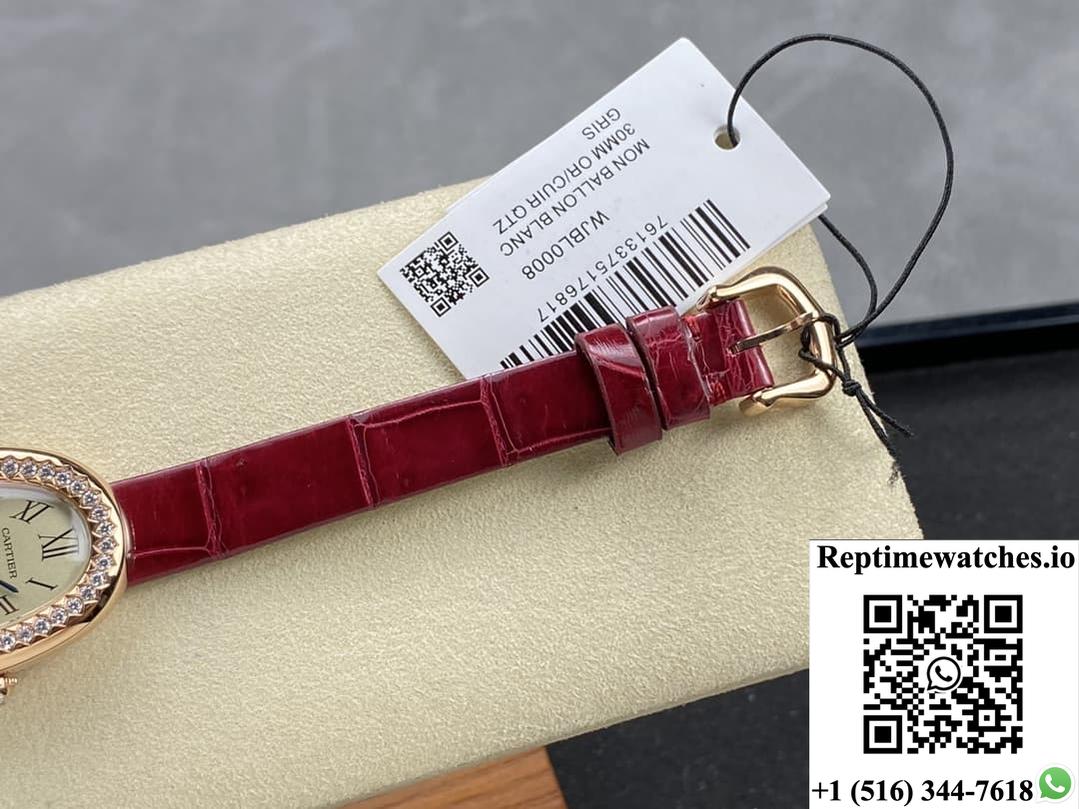 Cartier Bathtub Series Wjba0031 Dr Factory Red Strap-Rep Time Watches