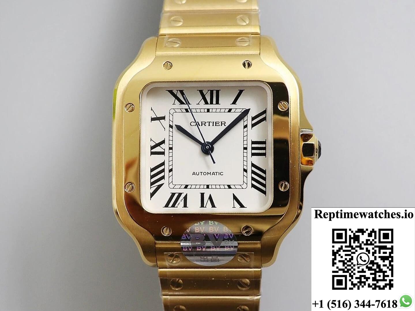 Cartier De Santos W20112Y1 Bv Factory Yellow Gold-Rep Time Watches