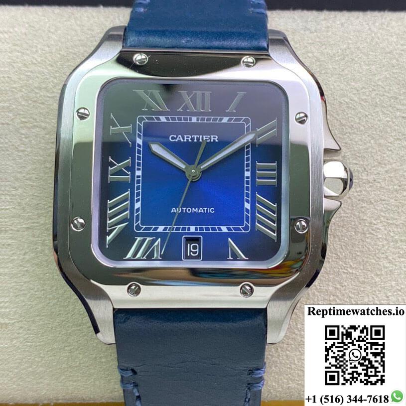 Cartier De Santos Wssa0030 Bv Factory Blue Dial-Rep Time Watches