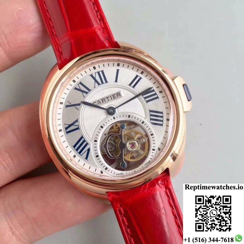 Cartier Drive De Tourbillon W4100013 18K Rose Gold White Dial-Rep Time Watches