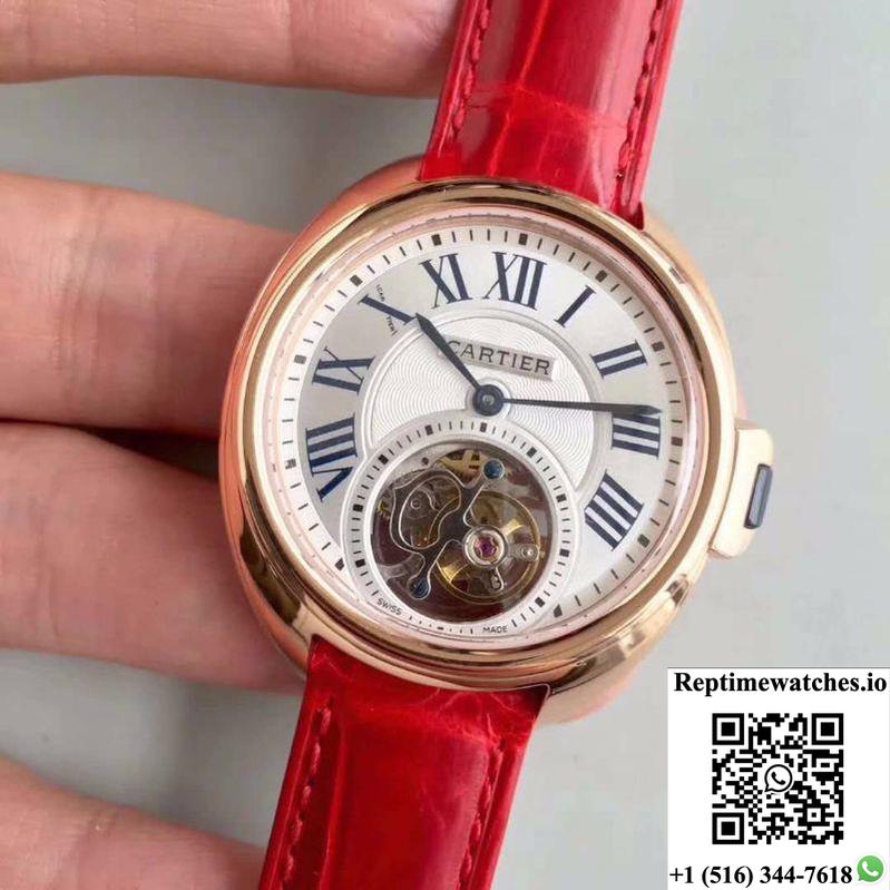 Cartier Drive De Tourbillon W4100013 18K Rose Gold White Dial-Rep Time Watches