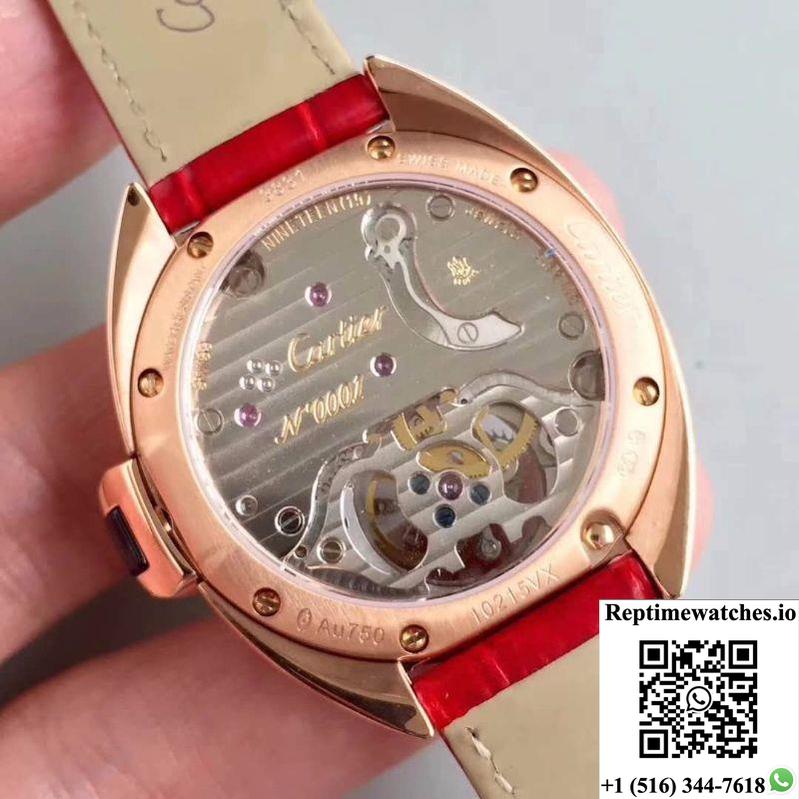 Cartier Drive De Tourbillon W4100013 18K Rose Gold White Dial-Rep Time Watches