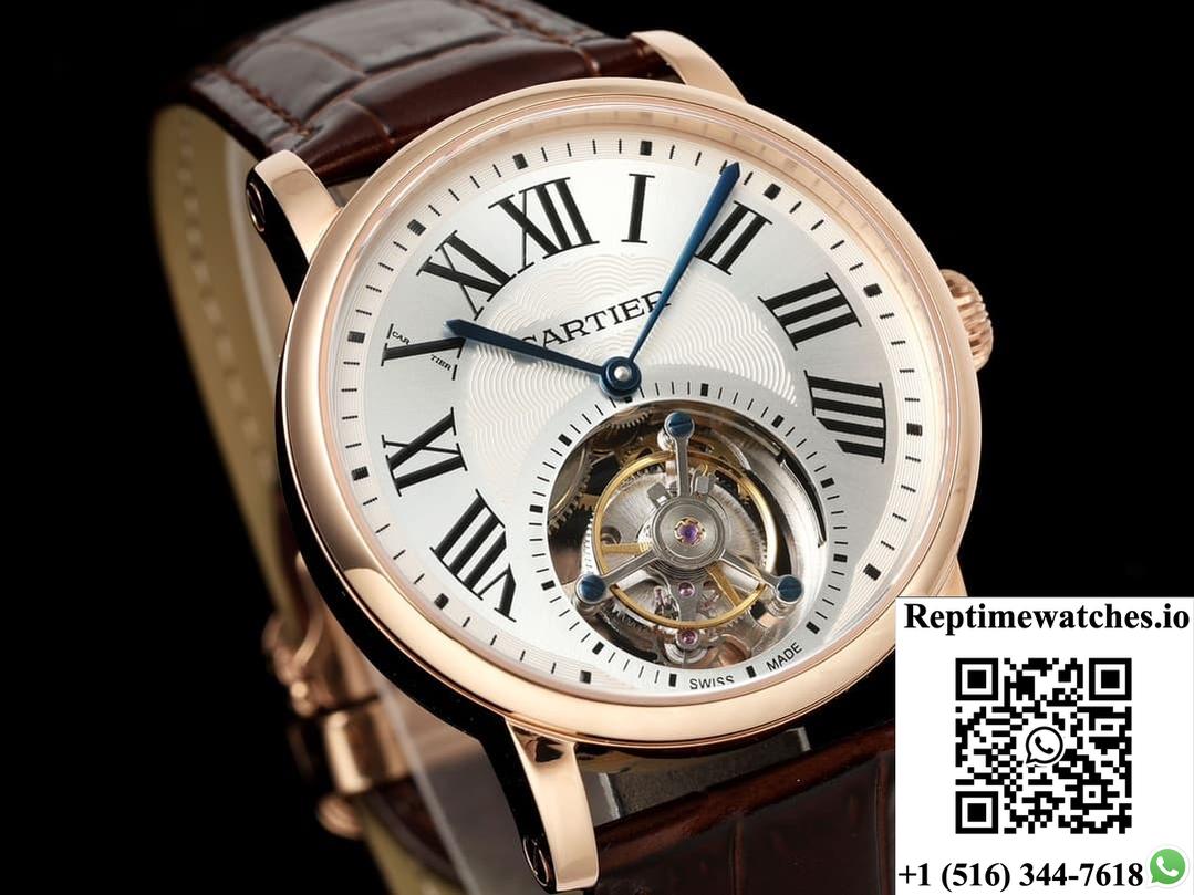 Cartier Rotonde De W1556219 Rms Factory Tourbillon-Rep Time Watches