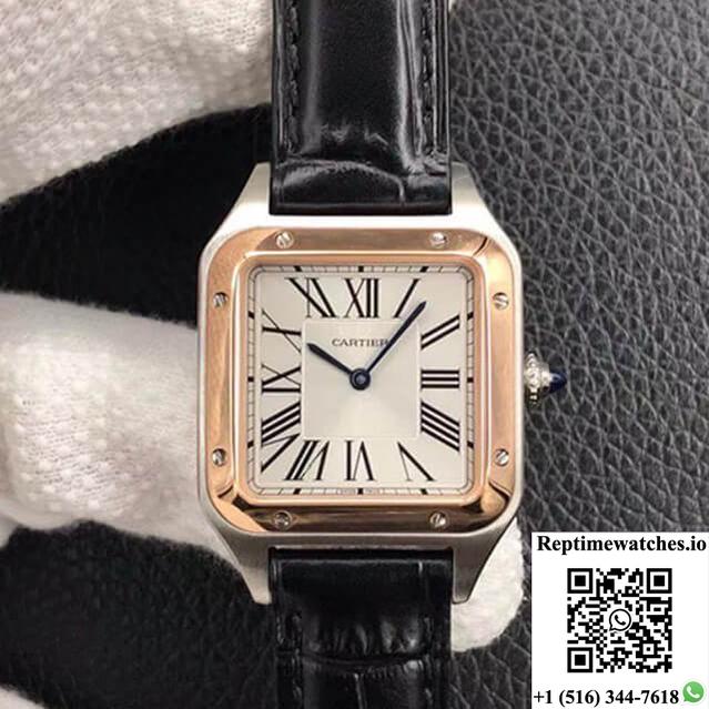 Cartier Santos W2Sa0012 Ladies Silver Dial-Rep Time Watches