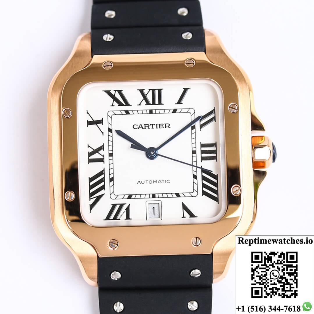 Cartier Santos Wgsa0007 Gf Factory V2 Rose Gold Case-Rep Time Watches