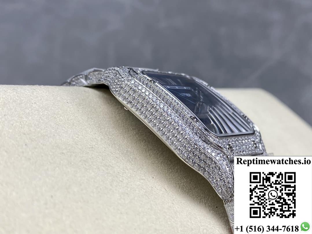 Cartier Santos Wssa0010 Amg Factory Roman Numerals-Rep Time Watches