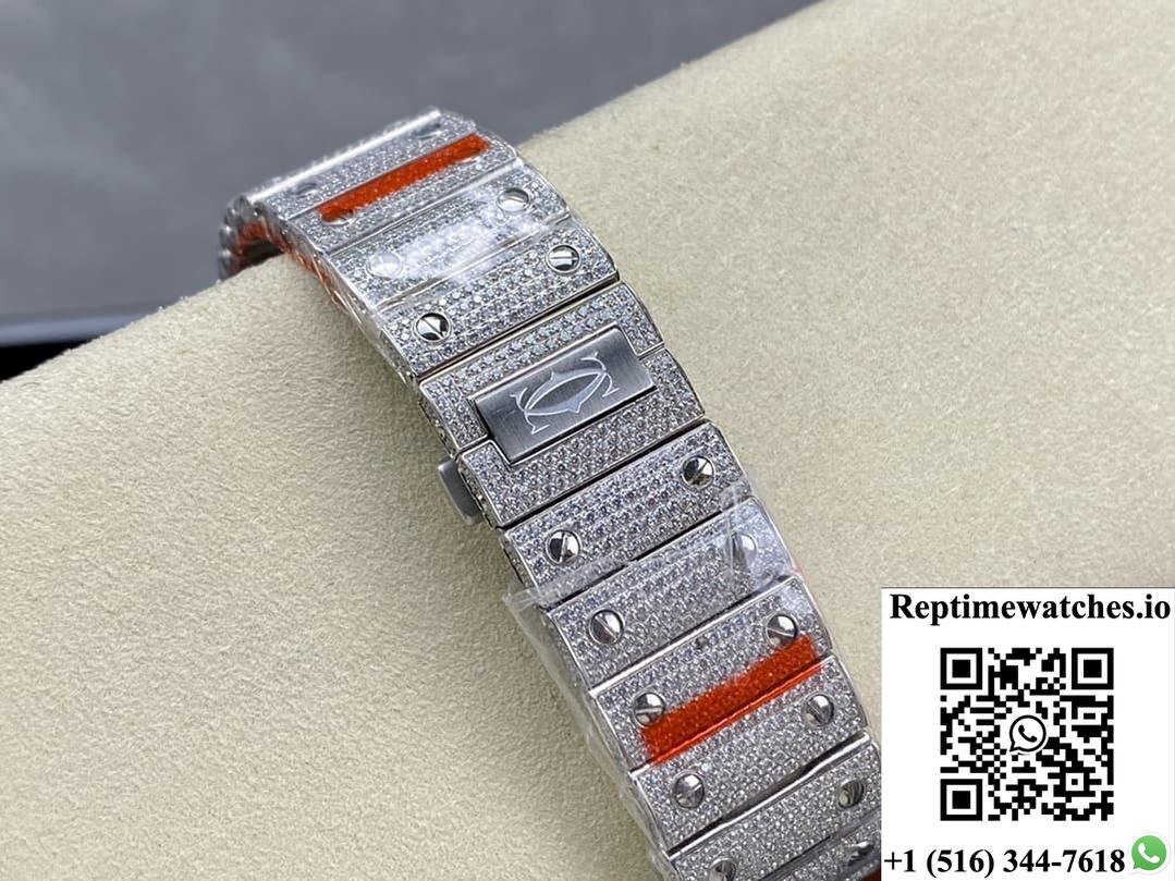 Cartier Santos Wssa0010 Amg Factory Roman Numerals-Rep Time Watches