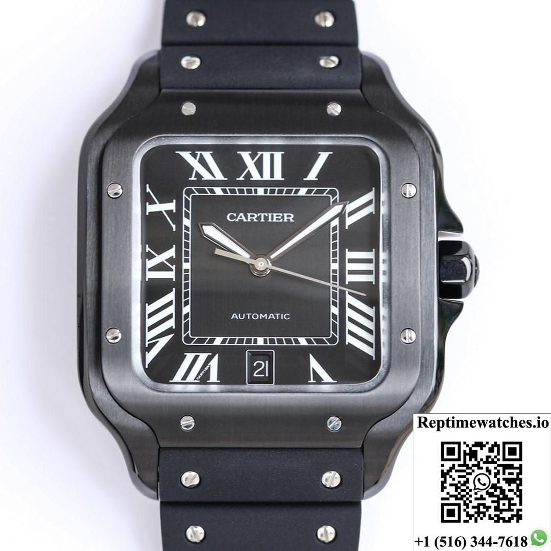 Cartier Santos Wssa0039 Gf Factory V2 Black Case-Rep Time Watches