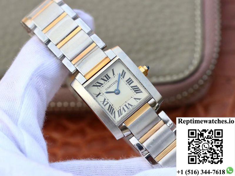Cartier Tank Francaise Ladies W51007Q4 White Dial-Rep Time Watches