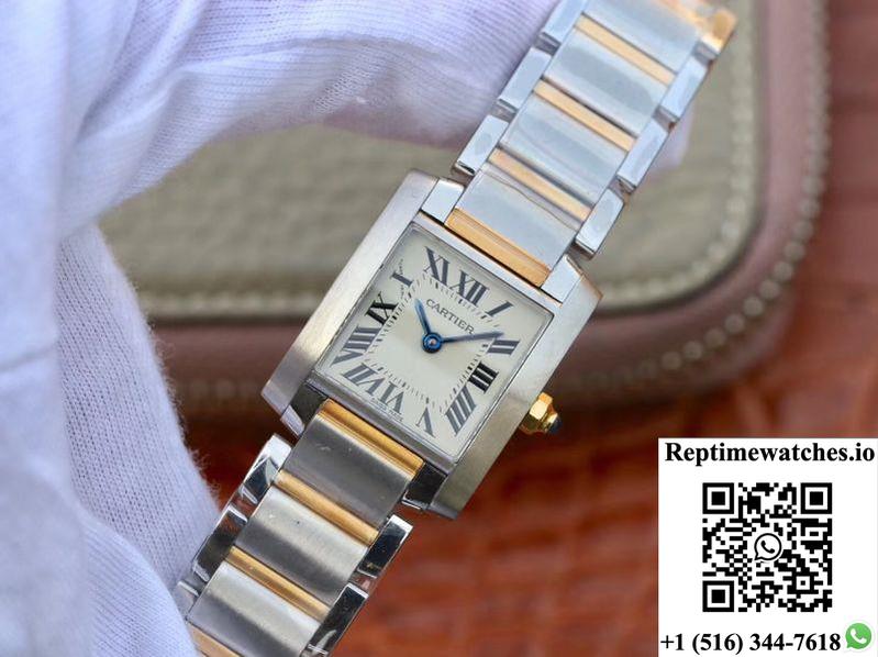 Cartier Tank Francaise Ladies W51007Q4 White Dial-Rep Time Watches