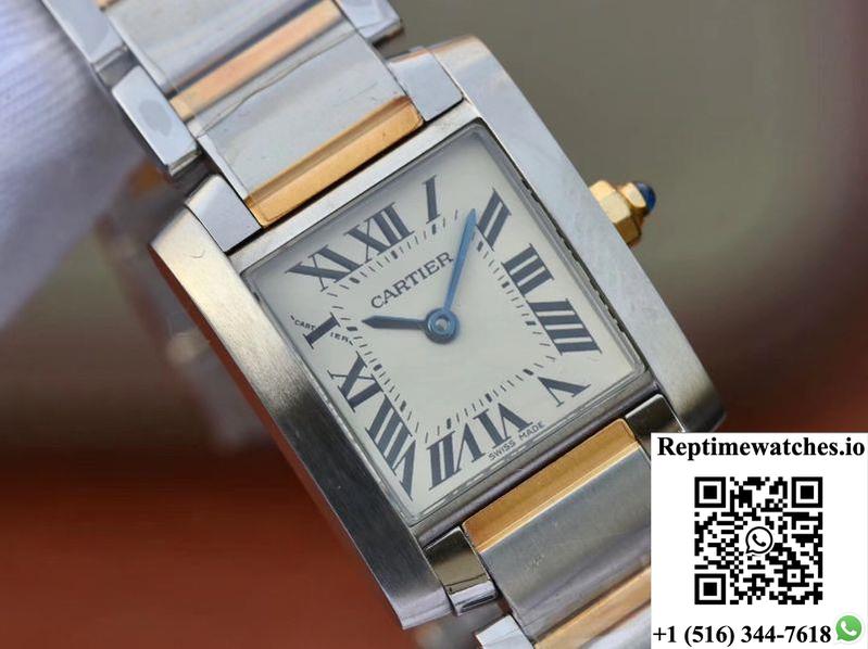 Cartier Tank Francaise Ladies W51007Q4 White Dial-Rep Time Watches