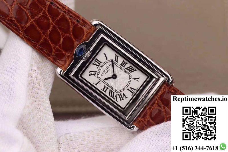 Cartier Tank Solo Ladies W5200025 White Dial-Rep Time Watches