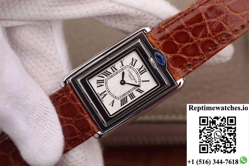 Cartier Tank Solo Ladies W5200025 White Dial-Rep Time Watches