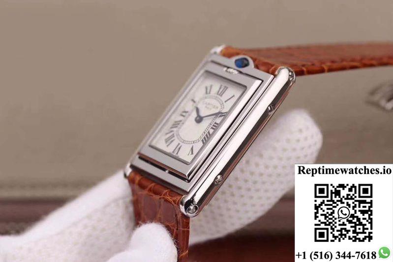 Cartier Tank Solo Ladies W5200025 White Dial-Rep Time Watches