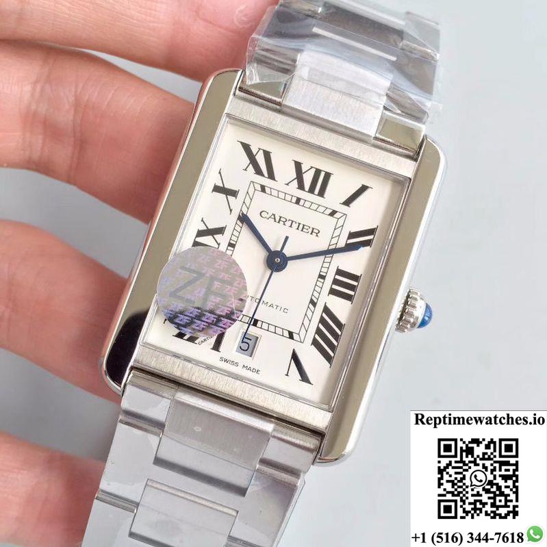 Cartier Tank Solo Xl Automatic W5200028 Zf Factory White Dial-Rep Time Watches