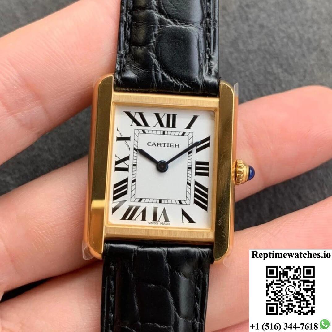 Cartier Tank W5200004 K11 Factory White Dial-Rep Time Watches