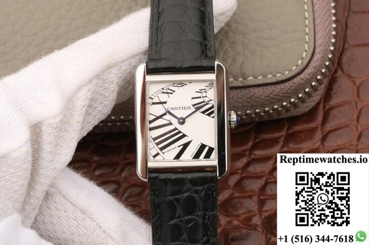 Cartier Tank W5200018 K11 Factory White Dial-Rep Time Watches